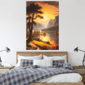 De Vluchtplaats van Sereniteit Canvas Afdruk (Insitu (Slaapkamer))