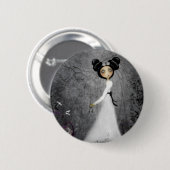 De vluchtuitvoerder ronde button 5,7 cm (Voorkant /achterkant)