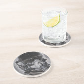 De vluchtuitvoerder zandsteen onderzetter (Zijkant)