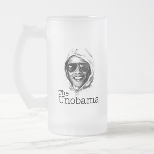 De VN-Obama - Obama Unabomber kwaadaardige tweelin Matglas Bierpul (Links)