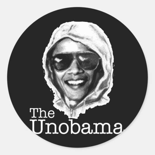 De VN-Obama - Obama Unabomber kwaadaardige tweelin Ronde Sticker (Voorkant)