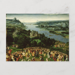 De voeding van de vijfduizend briefkaart