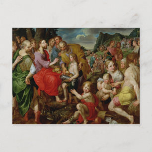 De voeding van de vijfduizend briefkaart