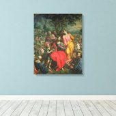 De voeding van de vijfduizend, c.1590 canvas afdruk (Insitu (Houten vloer))