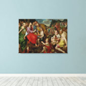 De voeding van de vijfduizend canvas afdruk (Insitu (Houten vloer))