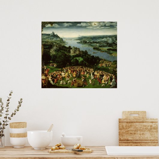 De voeding van de vijfduizend poster (Keuken)