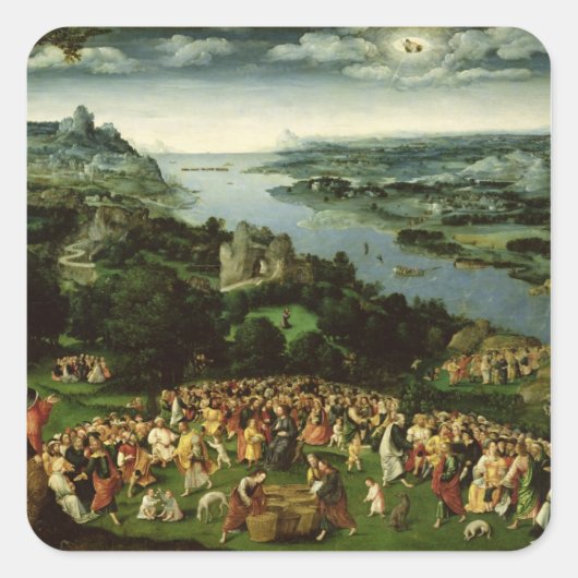 De voeding van de vijfduizend vierkante sticker (Voorkant)