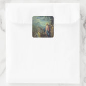 De voeding van de Vijfduizend, vóór 1733 Vierkante Sticker (Tas)