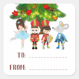 De voedingskraker gepersonaliseerd, kerstmis vierkante sticker