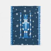 De voedingskraker in blauw fleece deken (Voorkant)