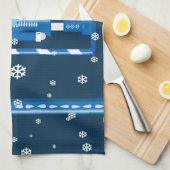 De voedingskraker in blauw theedoek (Quarter Fold)