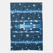 De voedingskraker in blauw theedoek (Verticaal)