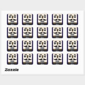 De voedingskraker vierkante sticker (Vel)