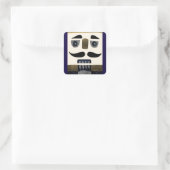 De voedingskraker vierkante sticker (Tas)