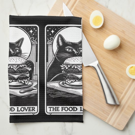 De voedselliefhebber Funny Tarot Theedoek (Quarter Fold)