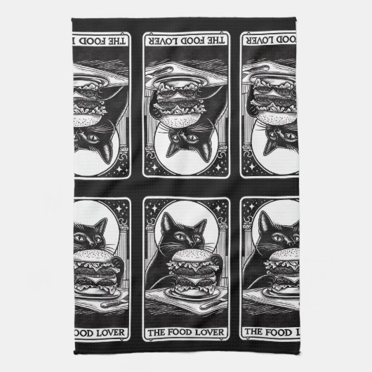 De voedselliefhebber Funny Tarot Theedoek (Verticaal)