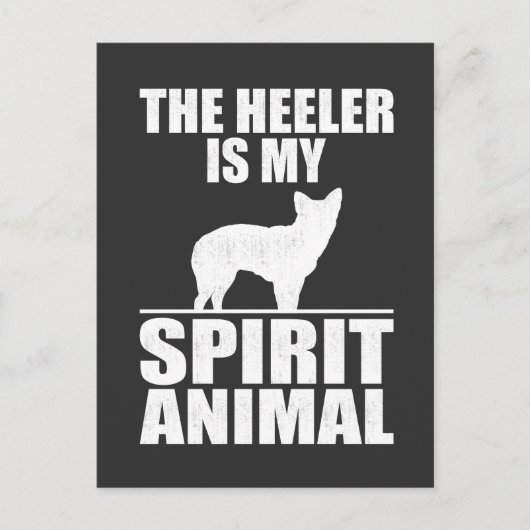 de voeler is mijn geestesdier, Heeler lover Briefkaart (Voorkant)