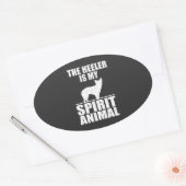 de voeler is mijn geestesdier, Heeler lover Ovale Sticker (Envelop)