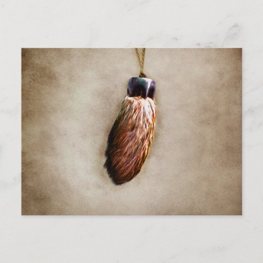 De Voet van het bruine Gelukkige Konijn Briefkaart (Voorkant)