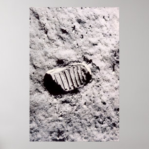 De voetafdruk van Buzz Aldrin  NASA Apollo 11 Maan Poster
