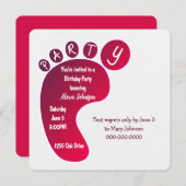 De voetafdruk van de partij op wit kaart (Voorkant / Achterkant)