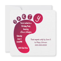 De voetafdruk van de partij op wit