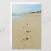 De voetafdruk van het strand briefpapier (Voorkant / Achterkant)