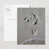 De Voetafdrukken van de vader & van het Kind in Briefkaart (Voorkant / Achterkant)