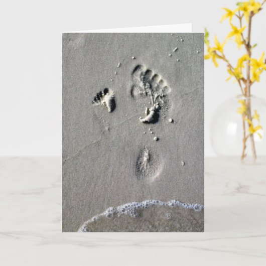 De Voetafdrukken van het Zand van vaderdag, van de Kaart (Gele Bloem)