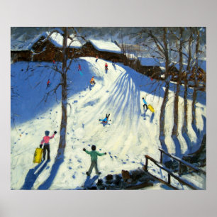 De voetballer Morzine Poster