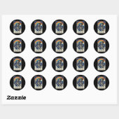 De Voetbalmoeder Tarotkaart _1 Ronde Sticker (Vel)