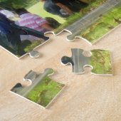 De voetbalwedstrijd bekijken legpuzzel (Zijkant)