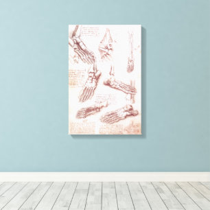De voetbeenderen van de menselijke anatomie van Le Canvas Afdruk