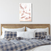 De voetbeenderen van de menselijke anatomie van Le Canvas Afdruk (Insitu (Slaapkamer))