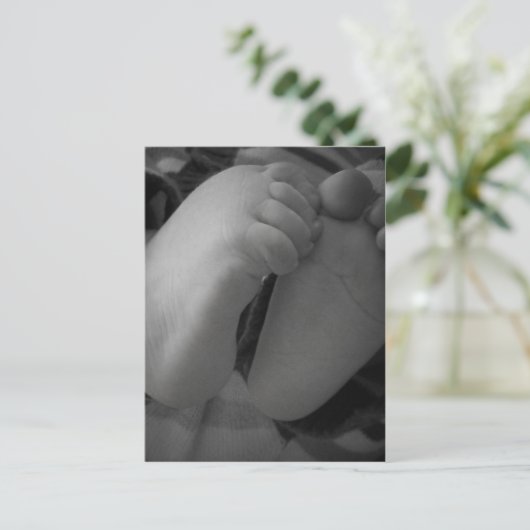 De Voeten van het baby Briefkaart (Staand voorkant)