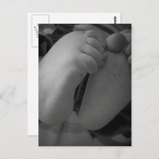 De Voeten van het baby Briefkaart (Voorkant / Achterkant)