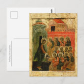 De voetwassing van de discipelen Orthodoxe icoon Briefkaart (Voorkant / Achterkant)