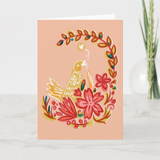 De Vogel die van de lente over Liefde dromen Kaart (Voorkant)