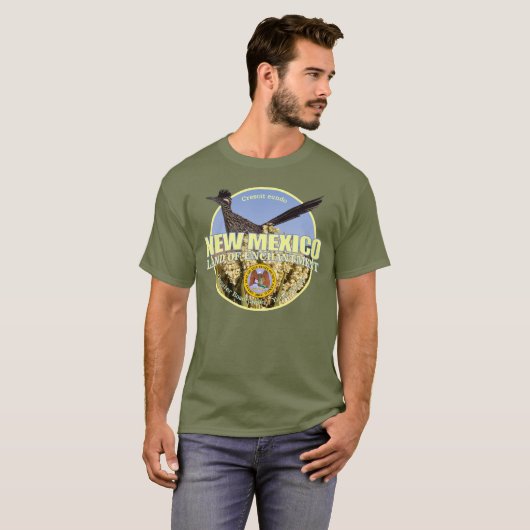 De vogel en bloem van de staat New Mexico T-shirt (Voorkant volledig)