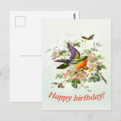 De vogel en de vlinder. briefkaart (Voorkant / Achterkant)