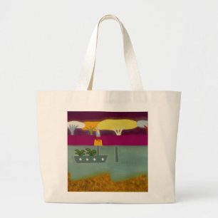 De vogel in de rivier de Theems 2008 Grote Tote Bag