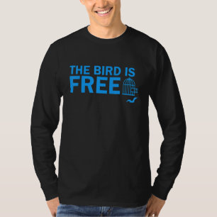 De vogel is gratis kool voor Man vrouwen 1 T-shirt