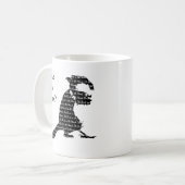 De vogel is het woord koffiemok (Voorkant links)