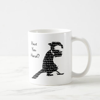 De vogel is het woord koffiemok