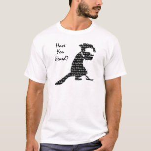 De vogel is het woord t-shirt