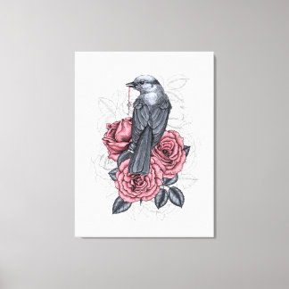 De vogel met de zilveren sleutel canvas afdruk