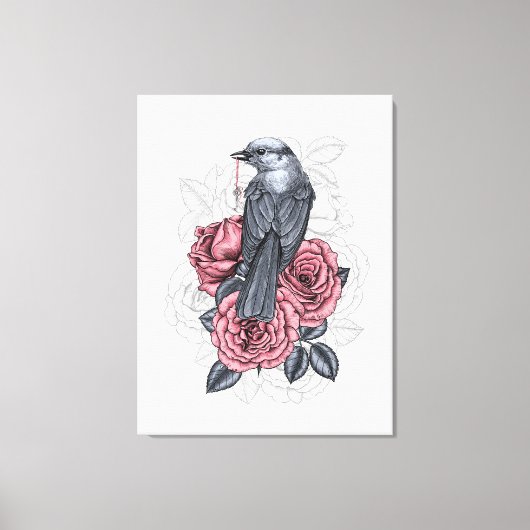 De vogel met de zilveren sleutel canvas afdruk (Voorkant)