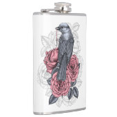 De vogel met de zilveren sleutel heupfles (Rechts)