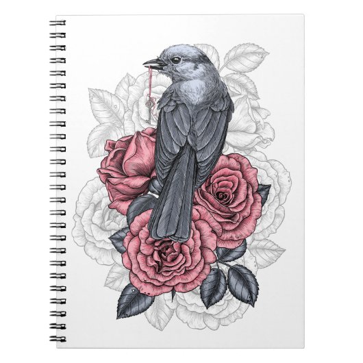 De vogel met de zilveren sleutel notitieboek (Voorkant)