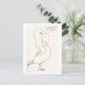 De vogel met het Homer Simpson hoofd Briefkaart (Staand voorkant)